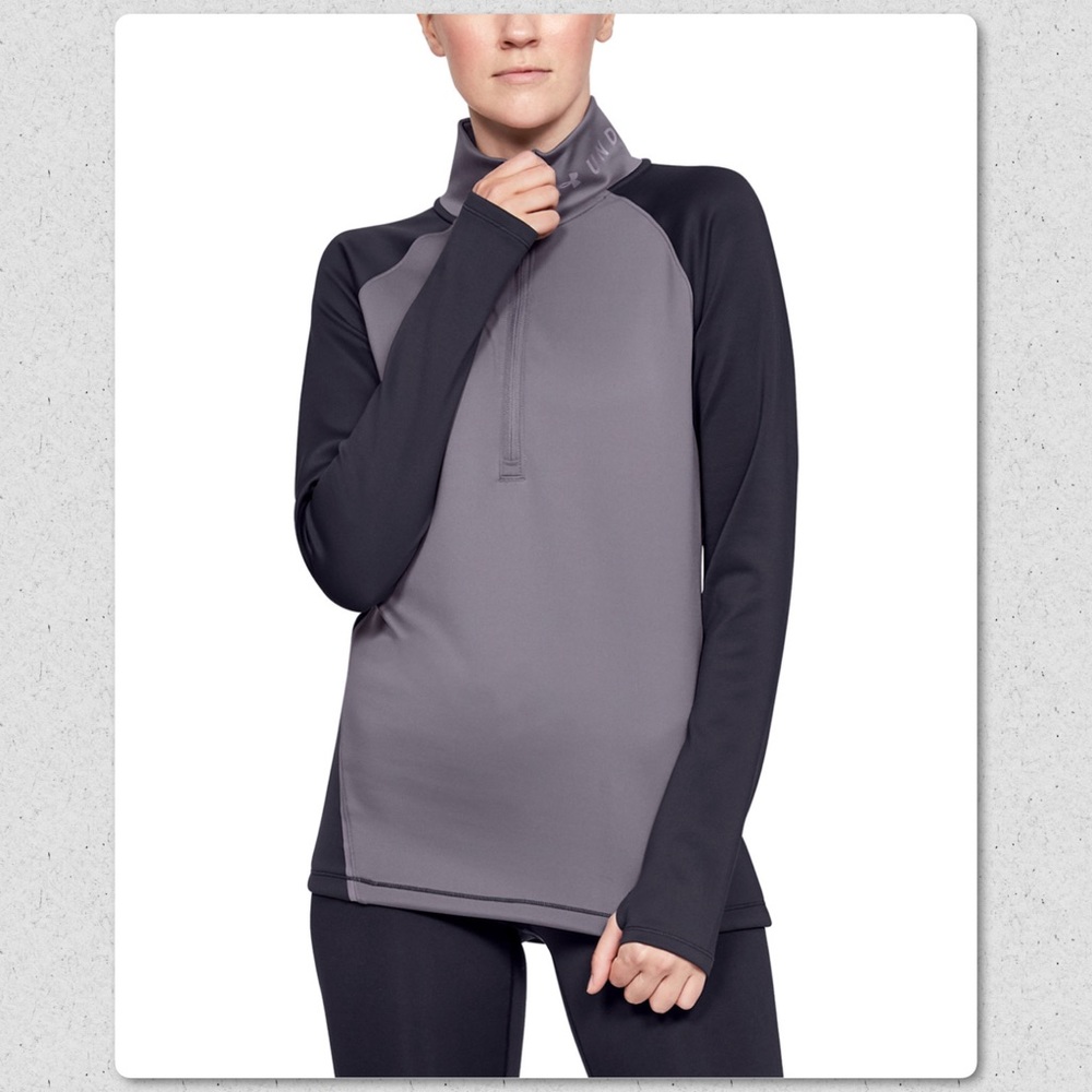 UA Coldgear Colorblocked Half Zip Training Top